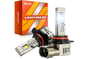 SEALIGHT 9012 HIR2 Light Bulbs, 9X Super Brighter 6500K Cool White 9012 HIR2 LED Fog Bulbs with Fan, 1:1 Halogen Mini Size, Off-Road Lights with Plug N Play, Pack of 2