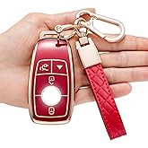 JUIMWDY Key Fob Cover for Mercedes Benz,Compatible with A-Class C-Class G-Class 2017-2020 E-Class S-Class