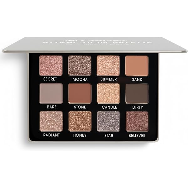 W7 Naked Nudes Lidschatten-Palette - 4 Natürliche Farbtöne Mit Leichtem Schimmer, Für Den Alltagslook