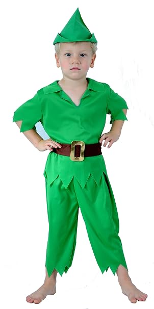 KIDS CHILDREN LIKE PETER PAN FANCYDRESS COSTUME OUTFIT: Amazon.co ...