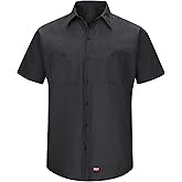 Red Kap Mens Short Sleeve Work Shirt with Mimix