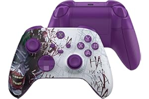 eXtremeRate ASR Version Performance Rubberized Full Set Shell Buttons for Xbox Core Controller, Redesigned Grip Diamond Texture Handles Backplate Case for Xbox Series X & S Controller - Clown HAHAHA