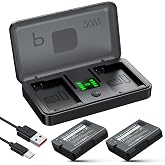 EN-EL14 / EN-EL14a Battery 2-Pack 1500mAh and PD 20W USB Fast Charger for Nikon EN-EL14, D3100 D3200 D3300 D3400 D3500 D5100 D5200 D5300 D5500 D5600 DF Coolpix P7000 P7100 P7700 P7800 Cameras