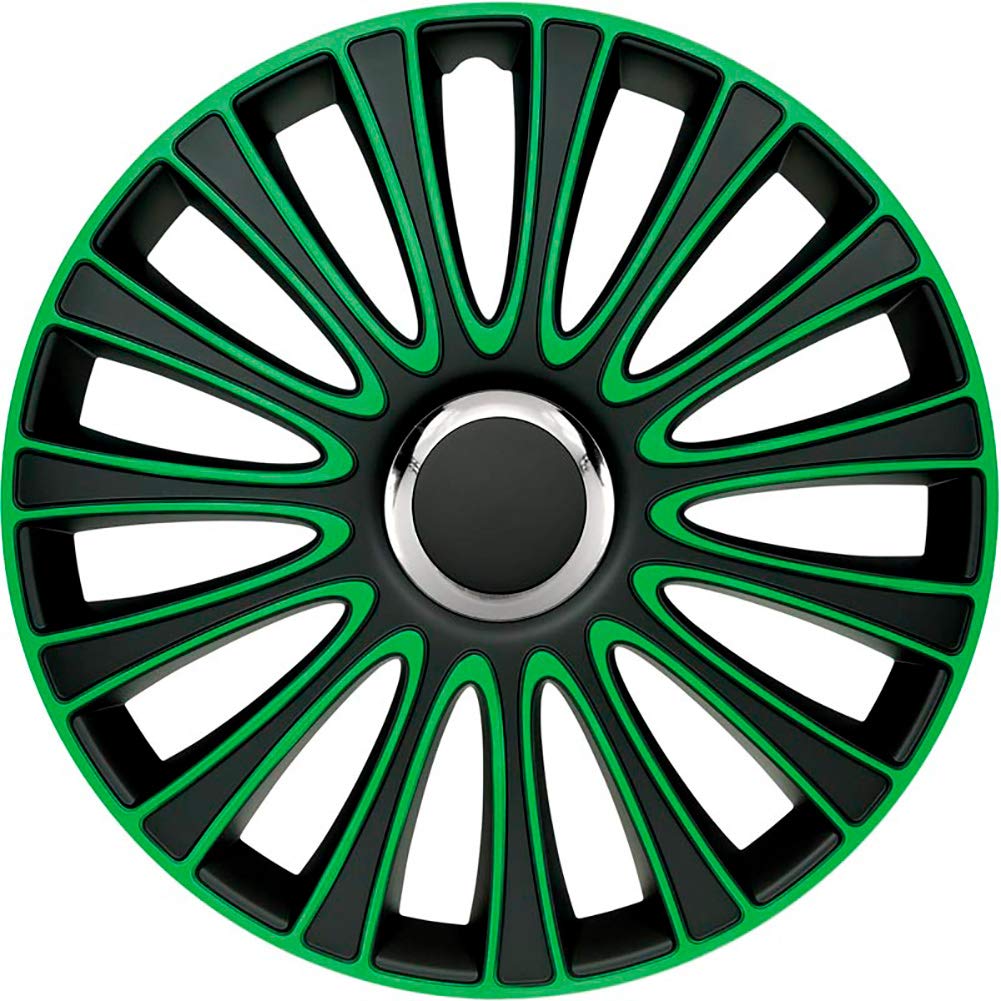 AutoStyle Set of 4 wheel covers LeMans 17-inch black/green