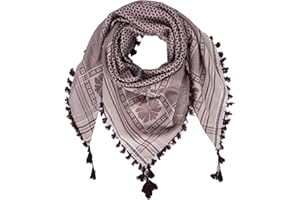 Merewill Cotton Shemagh Tactical Desert Wrap Keffiyeh Head Neck Arab Scarf For Men 49"x49"