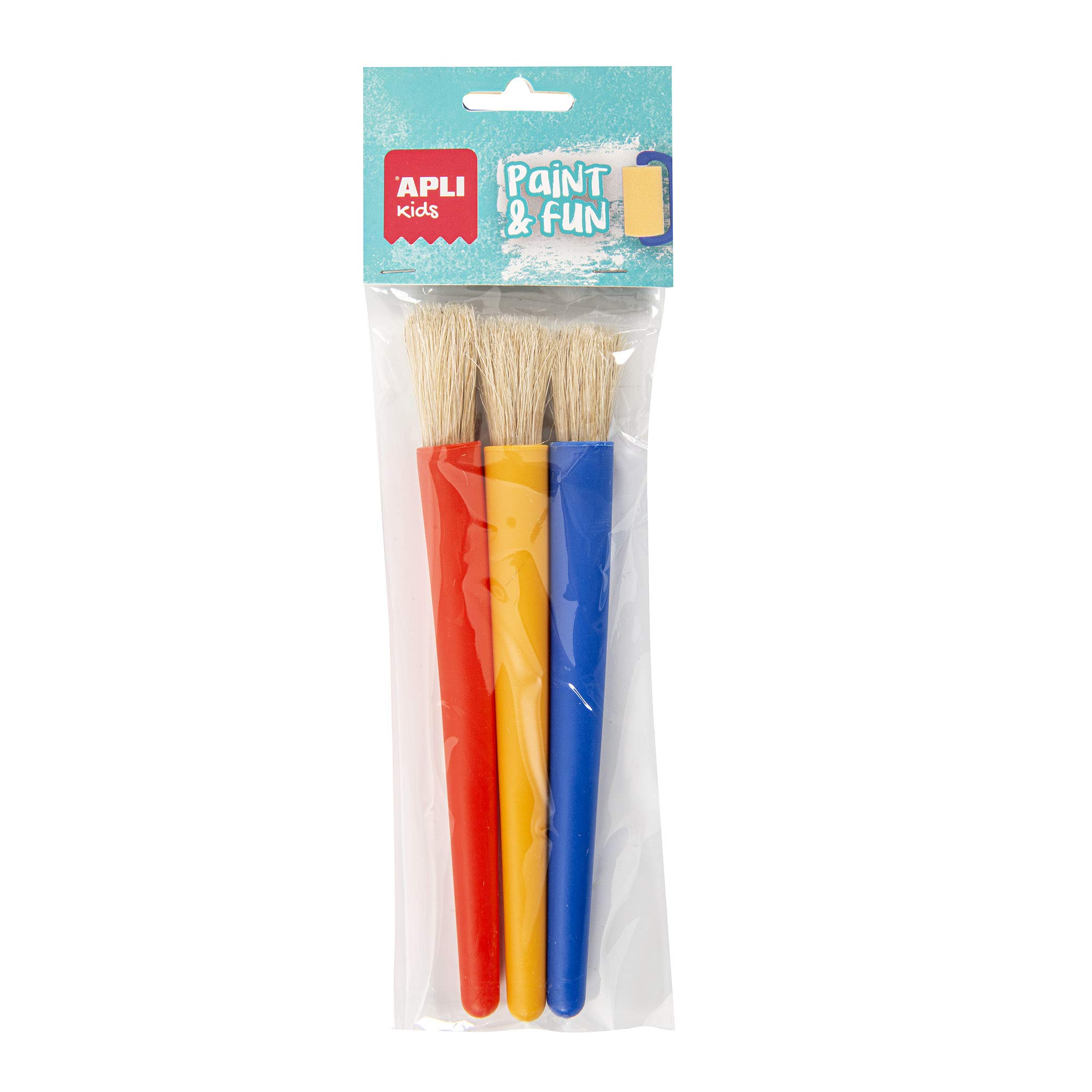 Jumbo Plastic Round Tip Brushes 3pcs