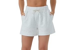 THE GYM PEOPLE Women's Drawstring Sweat Shorts High Waisted Summer Workout Lounge Shorts with Pockets