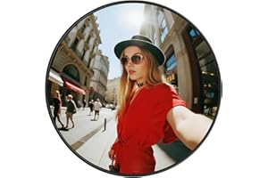 Jiabailie 12 Inch Wide-Angle Convex Mirror,PC Safety Security Traffic Mirror,Adjustable Wall Mount View Curved Corner Mirrors for Indoor Outdoor Use for Driveway,Parking Lot,Corner Blind Spot Safety