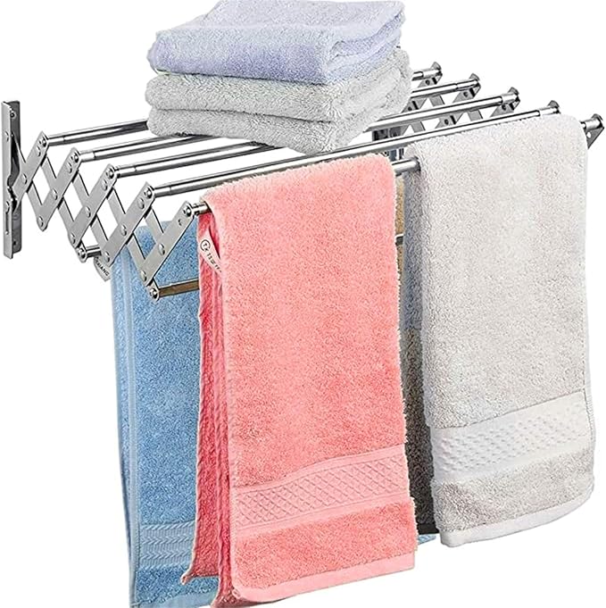 ZCXBHD Extendable Wall Mounted Clotheshorse Extendable Wall Mounted