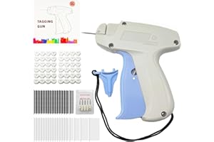 NEVFAL Mini Stitch Gun Speedy Fixer with 6 Needles for Clothing and Quilt Holder, 3500 Pcs(1500 White 5mm & 1500 Black 5mm & 200 10mm & 20/30/40/mm Each 100) Fasteners, Tagging Gun for Clothes, Gray