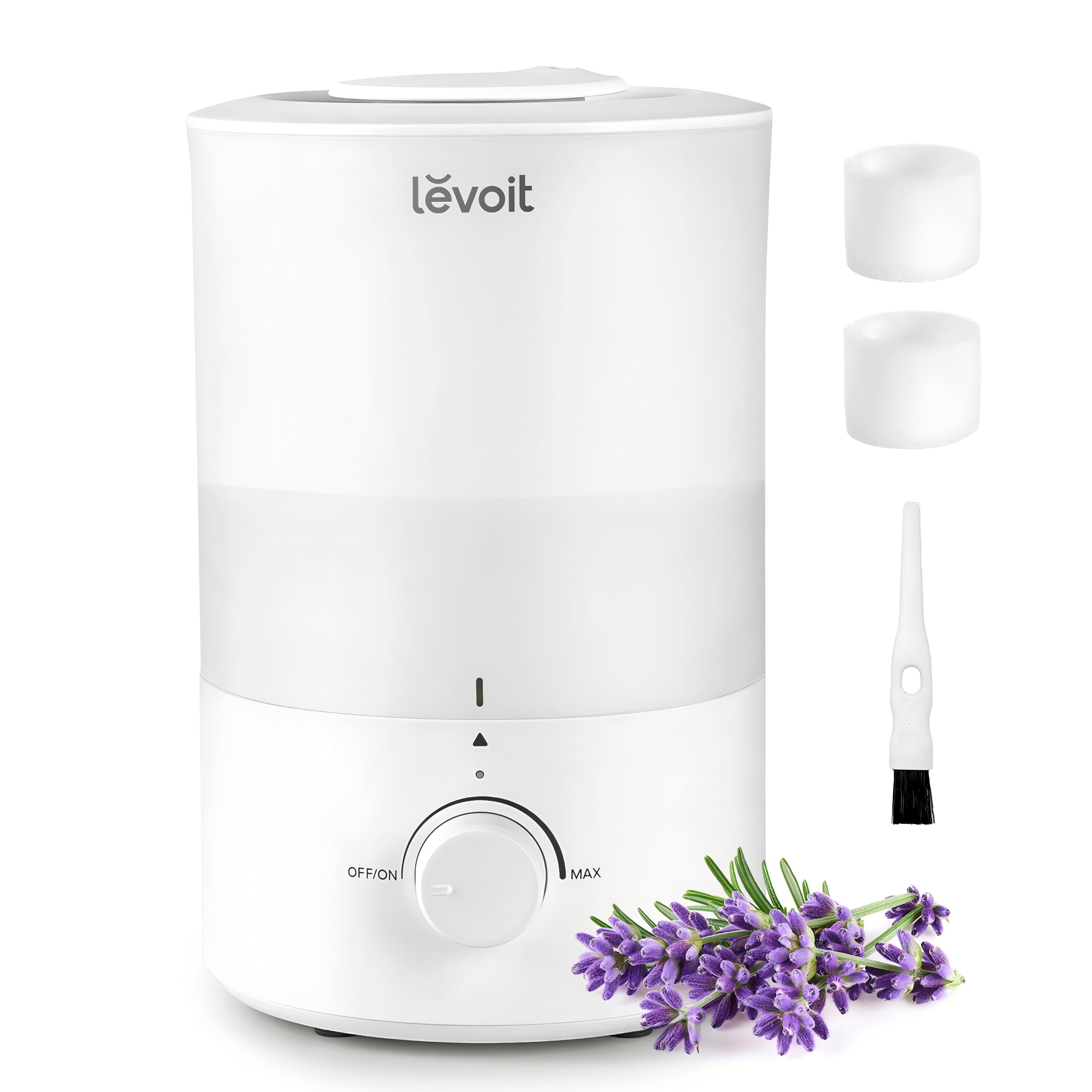 Photo 1 of LEVOIT Humidifiers for Bedroom, Quiet (3L Water Tank) Cool Mist Top Fill Essential Oil Diffuser with 25Watt for Home Large Room, 360° Nozzle, Rapid Ultrasonic Humidification for Baby Nursery and Plant