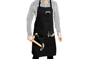 RUVANTI Professional Grade Durable Extra Large XXL Men/Women Aprons for Cooking BBQ Work Chef Apron