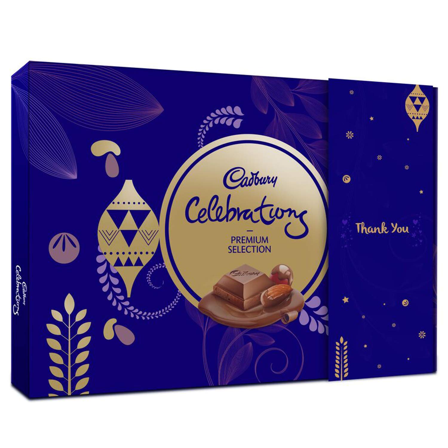 Cadbury Celebrations Premium Assorted Chocolate Gift Box with Thank You Messaging Sleeve, 286.3g