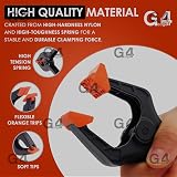 G4GADGET Pack of 6 3 Inch Plastic Spring Grip Clamps Quick Grip Craft Wood view 3