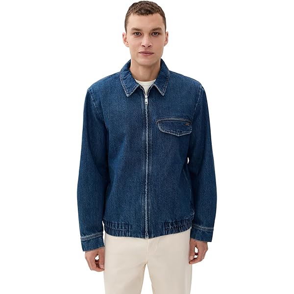 A.P.C. Men's Washed Stretch New Denim Jacket, Indigo, Blue, XS at