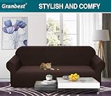 Granbest Premium Water-Repellent 4 Seater Sofa Slipcover Chocolate view 2