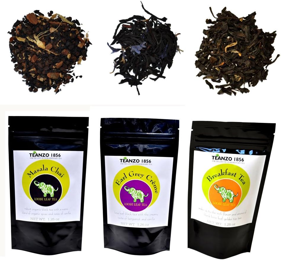 Teanzo 1856 Morning Black Tea Loose Leaf Sampler, 3.75 Ounce