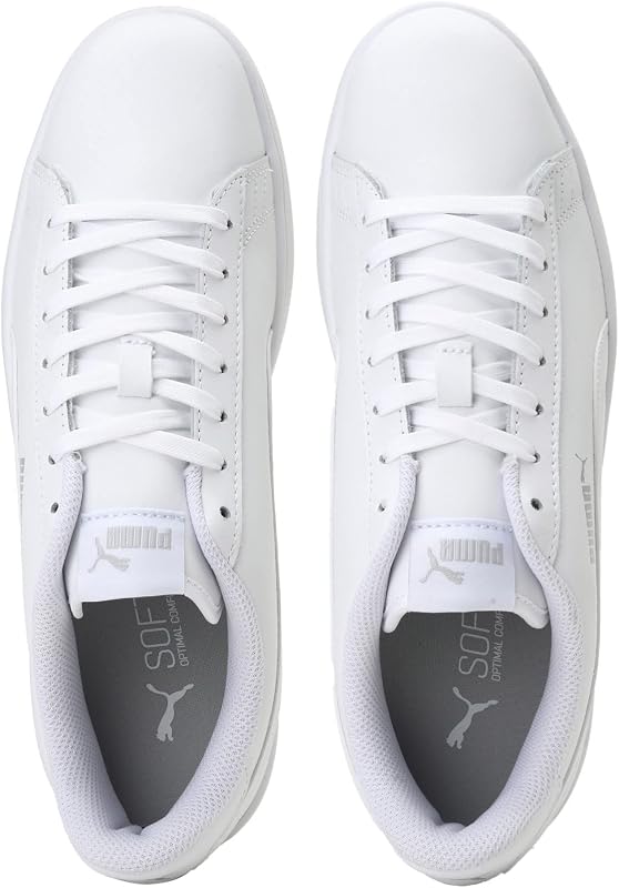 Puma smash v2 l, calçados esportivos adultos unissex, bianco (branco branco), 43 eu — foto 8 de 8