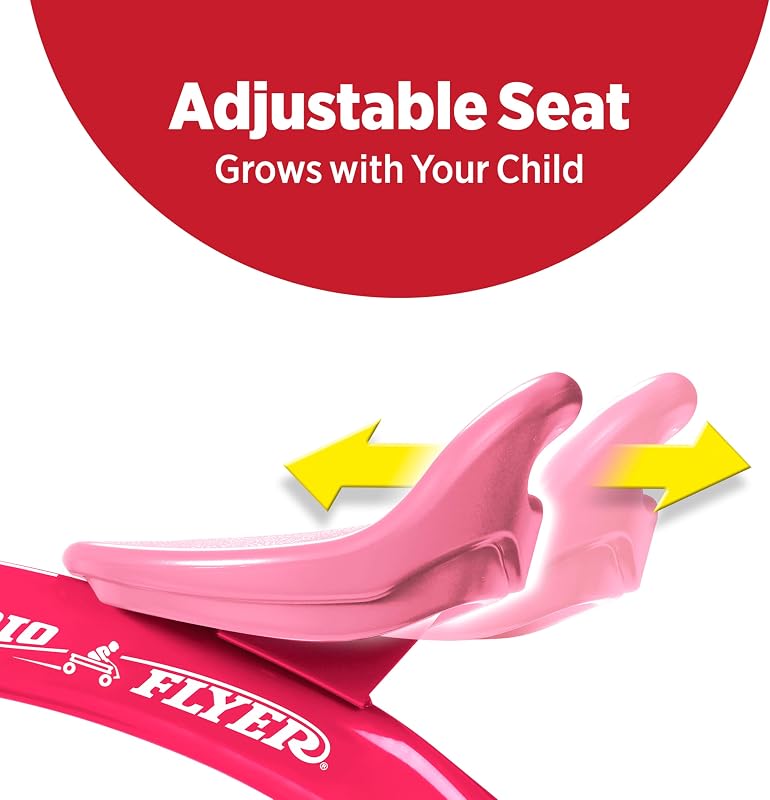 Triciclo Rosa, Triciclo para niños pequeños al Aire Libre, de 2 ½ a 5 años (Exclusivo de Amazon)
