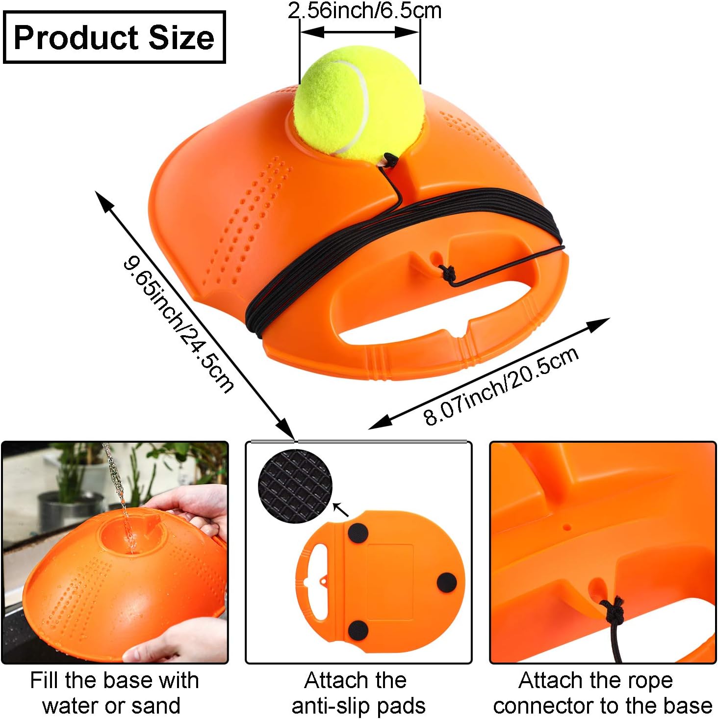 Gejoy Tennis Ball Trainer Tennis Training Tennis Trainer Ball with String Self Practice Training Tennis Ball Tool Tennis Equipment for Tennis Training Supply: Sports & Outdoors