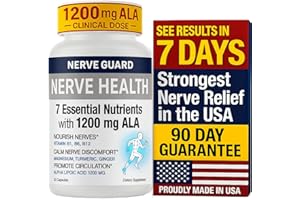 SCIATURNA Nerve Relief Neuropathy Sciatica Support Supplement with 1200 mg Alpha Lipoic Acid to Reduce Nerve Discomfort in Feet Hands Toes – 1200mg ALA, Vitamins B12 B6 & B1, Magnesium, Turmeric – 30 Capsules