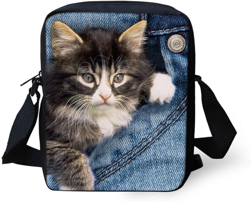 Showudesigns Kitty Cat Women Crossbody Travel Bags Baby Girls School