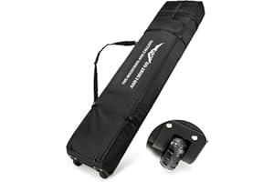 SLINRKE Snowboard Bag with Wheels - Snowboard Bag for Air Travel, Adjustable Length Up to 175 cm for Boots, Gloves, Skis & Accessories