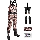 GearOZ Women Hunting Waders, 5mm Neoprene Waterfowl Duck Hunting Waders Female Insulated Chest Wader Camo for Fishing Hunter