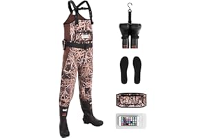 GearOZ Women Hunting Waders, 5mm Neoprene Waterfowl Duck Hunting Waders Female Insulated Chest Wader Camo for Fishing Hunter