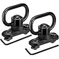 EZshoot 1.25 Inch Sling Swivels for M-Lok, Sling Mount Mloc Attachment Set, 360° Rotation with Push Button (2 Pcs)