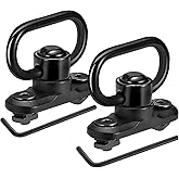 EZshoot 1.25 Inch Sling Swivels for M-Lok, Sling Mount Mloc Attachment Set, 360° Rotation with Push Button (2 Pcs)