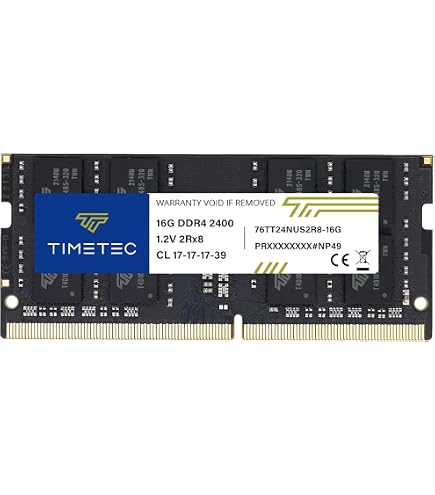 Timetec 16GB DDR4 2666MHz (PC4-2666V) PC4-21300 SODIMM Laptop RAM