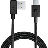 nonda ZUS Super Duty USB C to USB A Cable with Kevlar Fiber[4ft/1.2m, 90-degree], Charger and Data Sync for MacBook 2016/2015,MacBook Pro,Nintendo Switch, Google Pixel and Nexus 6P/5X (Black)