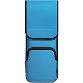 CaSZLUTION Keyboard Sleeve Travel Case for Wireless Slim Full-Size Keyboards (up to 17.7 Inches), 5.9" x 15.5" up to 5.9" x 17.7" Neoprene Protective Case With Mouse Storage Pocket (Blue)