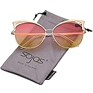 SojoS Fashion Cat Eye Style Metal Frame Women Sunglasses Lady Glasses SJ3163