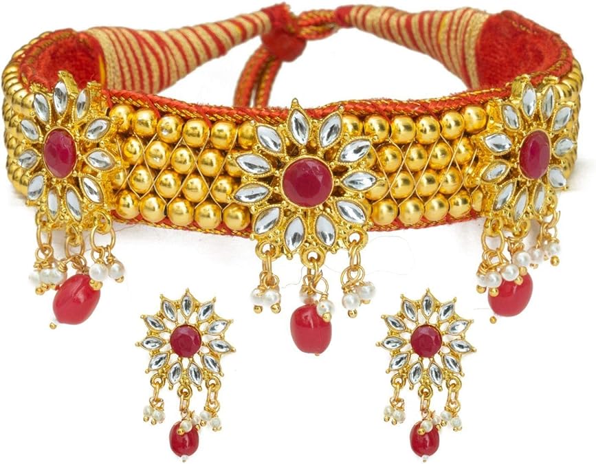Buy Meira Jewellery White NonPrecious Metal; pearl Rajasthani Bead