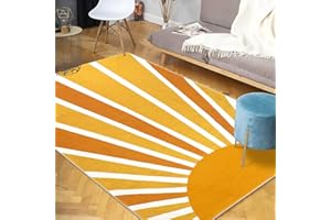 VSIWB Sun Boho Kids Rug for Playroom 3'3"x5'2" Soft Colorful Kids Play Mat Non Slip Washable Nursery Rug Carpet Rugs for Toddler Kids Room Bedroom Nursery Decor