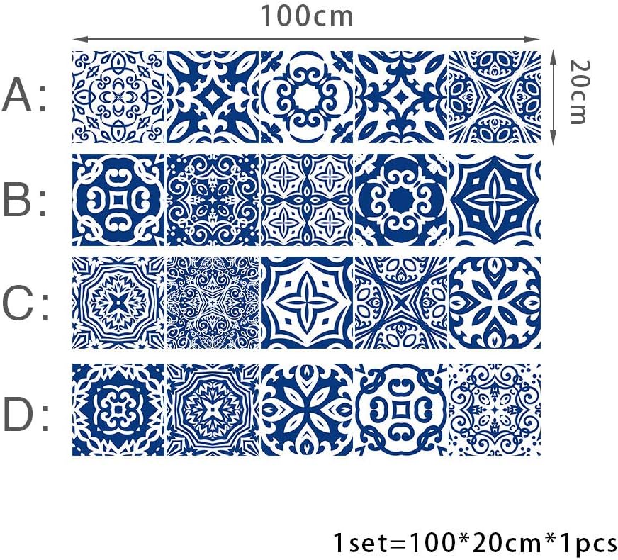 Azulejos Vinilo Adhesivo Adhesivo Decorativo Clásico Pegatinas de