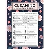 Cleaning Schedule and Checklist: Daily Weekly and Monthly Cleaning Schedule Checklist Planner and Organizer | Household Chore