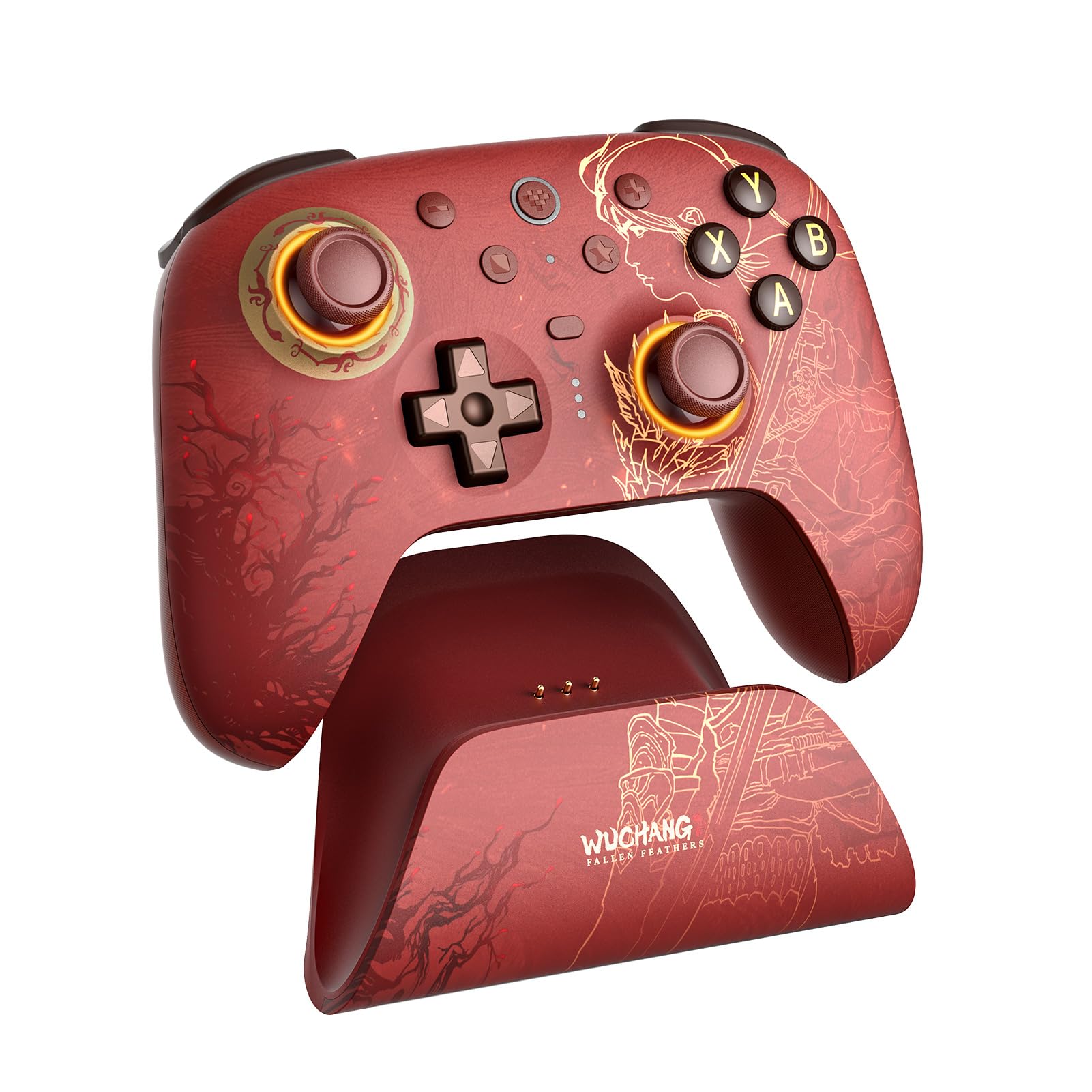 8BitDo Ultimate 2 Wireless Controller for Windows PC, Apple, Steam & Android, TMR Joysticks, Hall/Tactile Triggers, Motion Control, RGB Fire Ring, 1000Hz Polling Rate - WUCHANG: Fallen Feathers