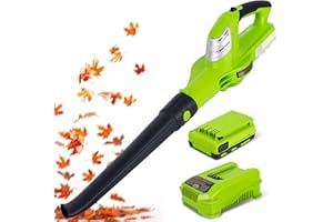HARDELL Cordless Leaf Blower 130MPH, 18V Electric Leaf Blower with Battery and Charger, Handheld Mini Leaf Blower for Lawn, Y