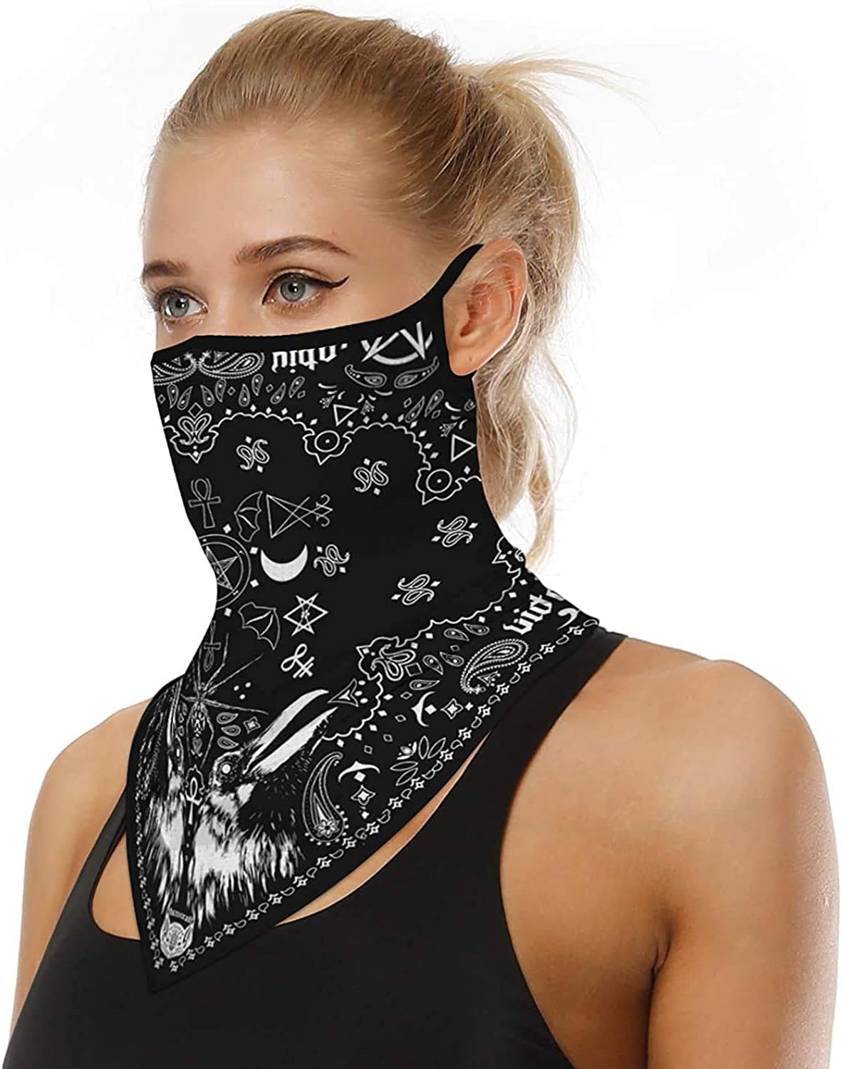 ARKIM Unisex Bandana Face Mask Scarf Face Rave Balaclava Neck Gaiters Dust Cloth Washable Wind Motorcycle Mask Women Men