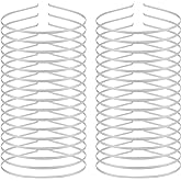 Lawie 30 Pack 3mm Blank Silver Thin Metal Headbands - Plain Hard Skinny Tiara Crown Frame Base Wire Hair Bands for DIY Crafti