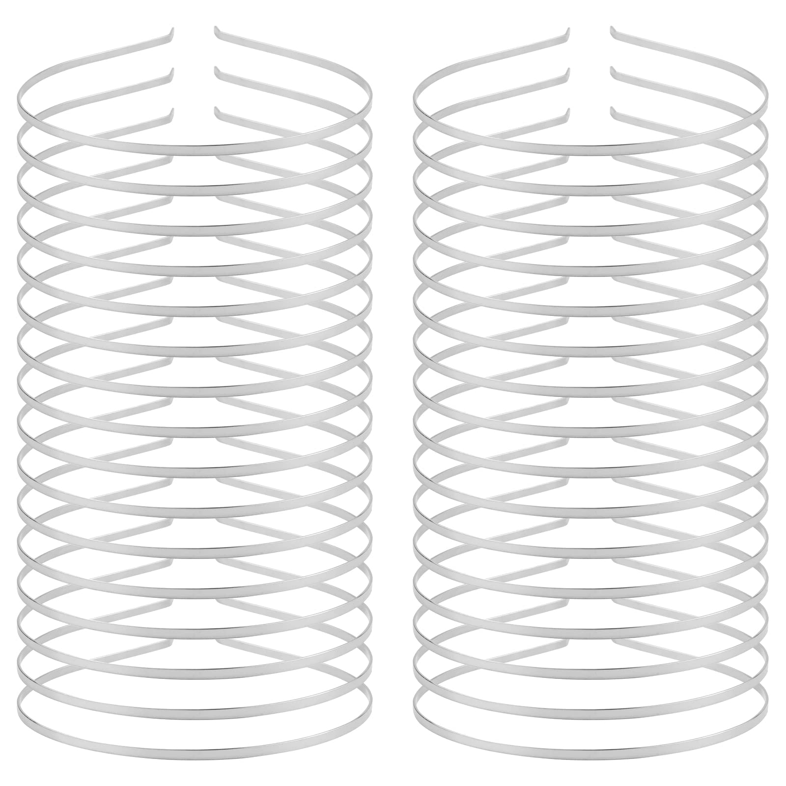 30 Pack Bulk 3 MM Silver Plain Blank Hard Skinny Thin Metal Headbands Base Wire Hair Bands Clasps Tiara Headband DIY Crafting Hair Accessories for Women