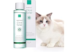 Breezytail PetO'Cera CICA Toner - Cat Acne Treatment | Cat Hot Spot Relief| Cat Blackhead Solution| Cat Soothing Toner | No Harsh Ingredients | Hypoallergenic Skin & Coat Care for Cats | 7.1 oz