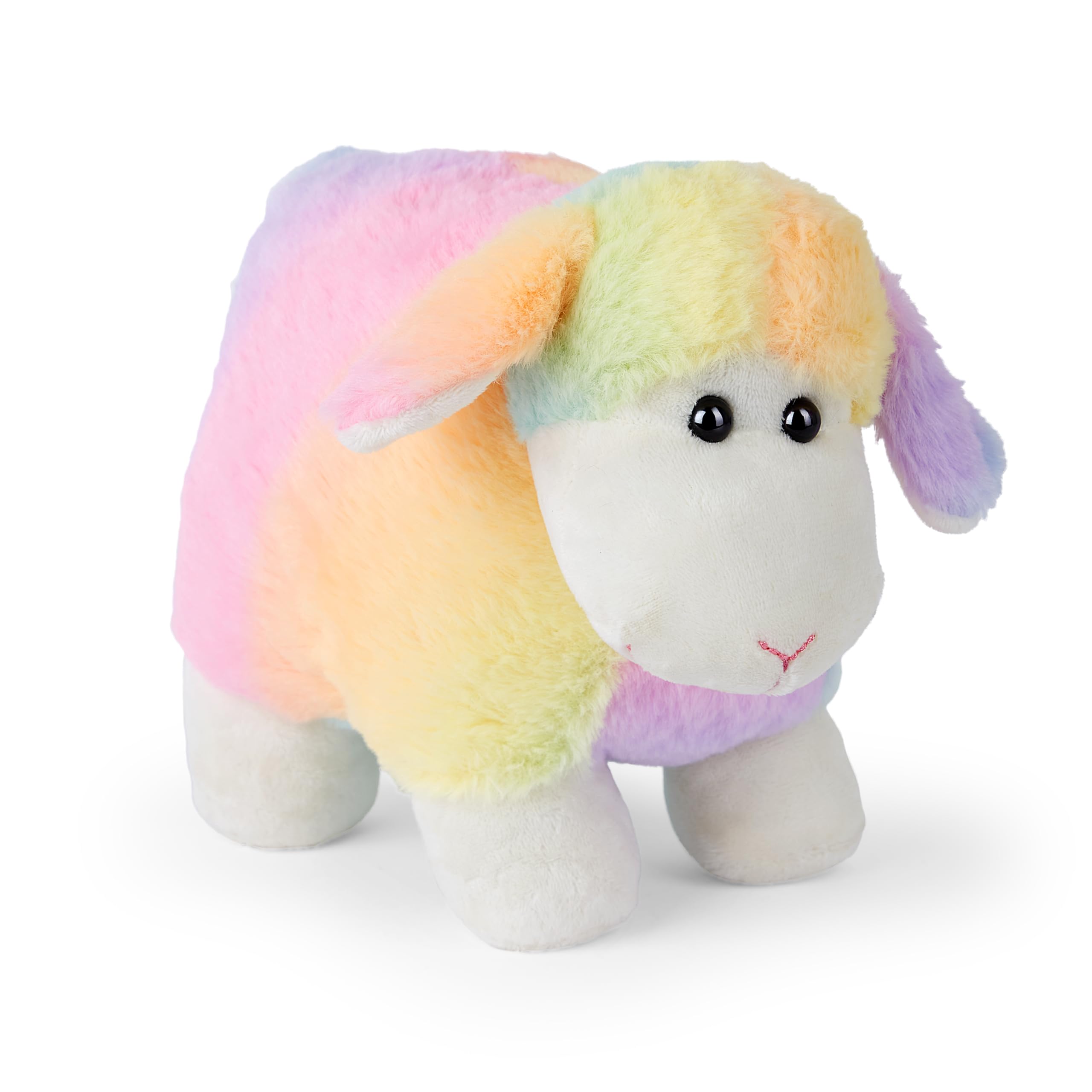 Mousehouse Gifts - Rainbow-Coloured Lamb Soft Toy, Plush Cuddly Teddy for Children