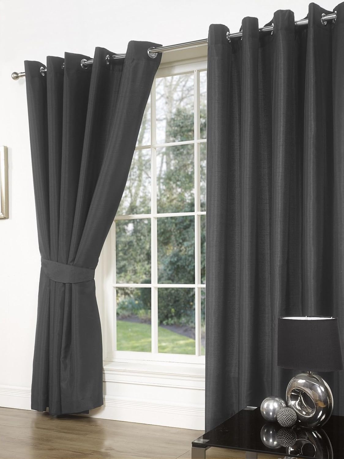 Ring Top Thermal Blackout Curtains Light Reducing Curtains for Plain
