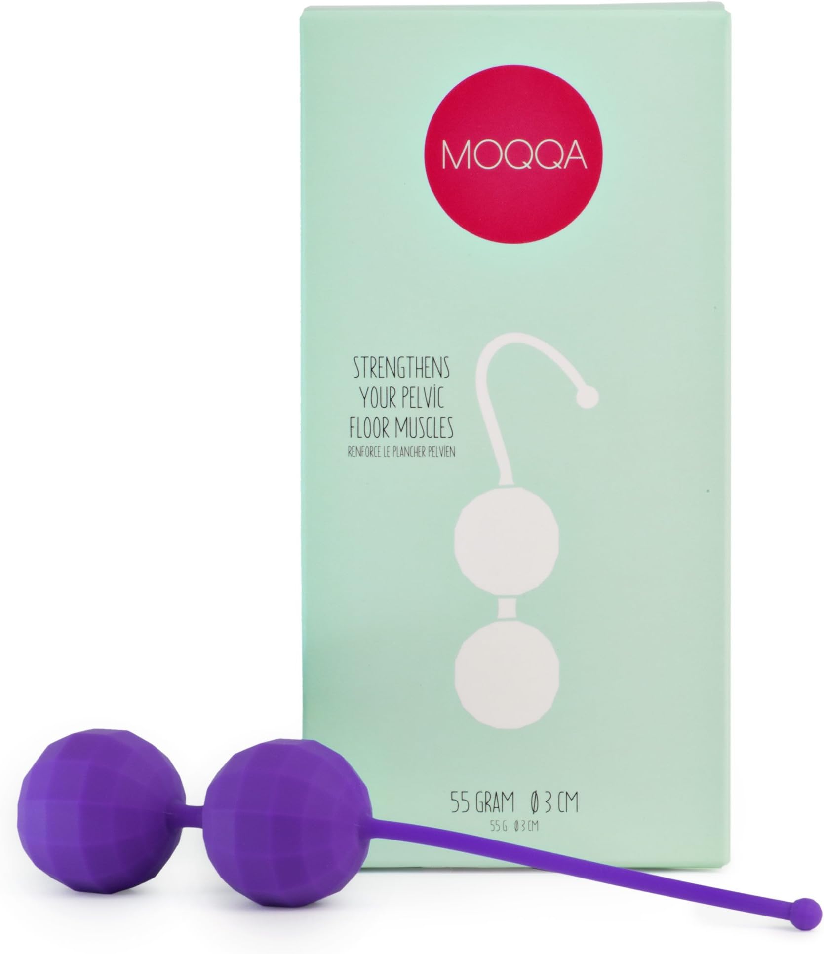 Pink/Purple/Blue Love Toy Pelvic Floor Toner Ben Wa Balls, Pearl Light MOQQA