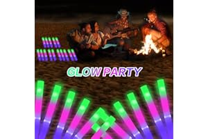 AWANG 32 Pcs Glow Sticks With 3 Modes Colorful Flashing Glow In The Dark Party Supplies Multicolor Bulk LED Foam Glow Sticks For Wedding Raves Sporting Events Glow Party Birthday Camping Concert