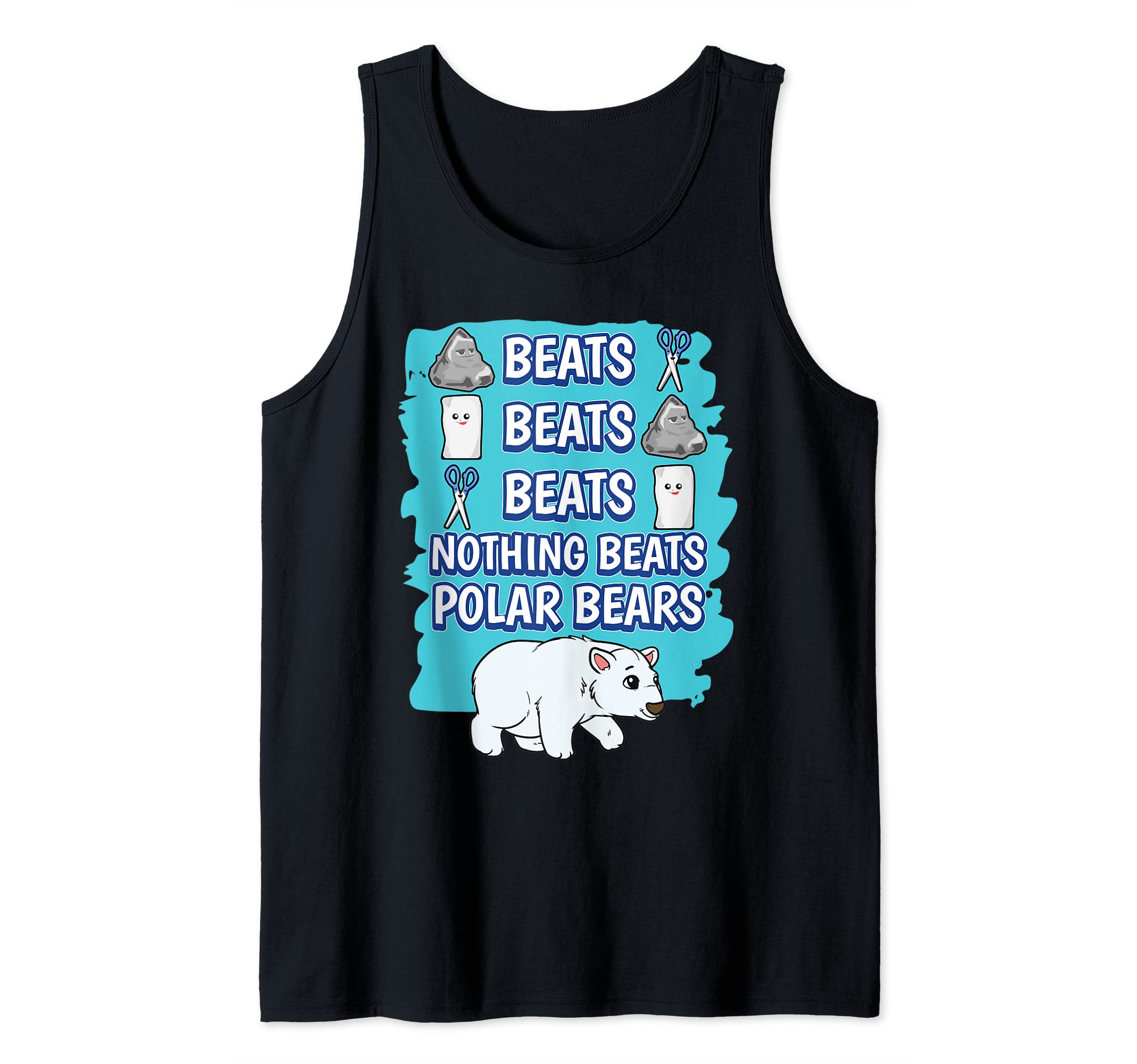 Nothing Beats Polar Bears Rock Paper Scissors Polar Bear Tank Top